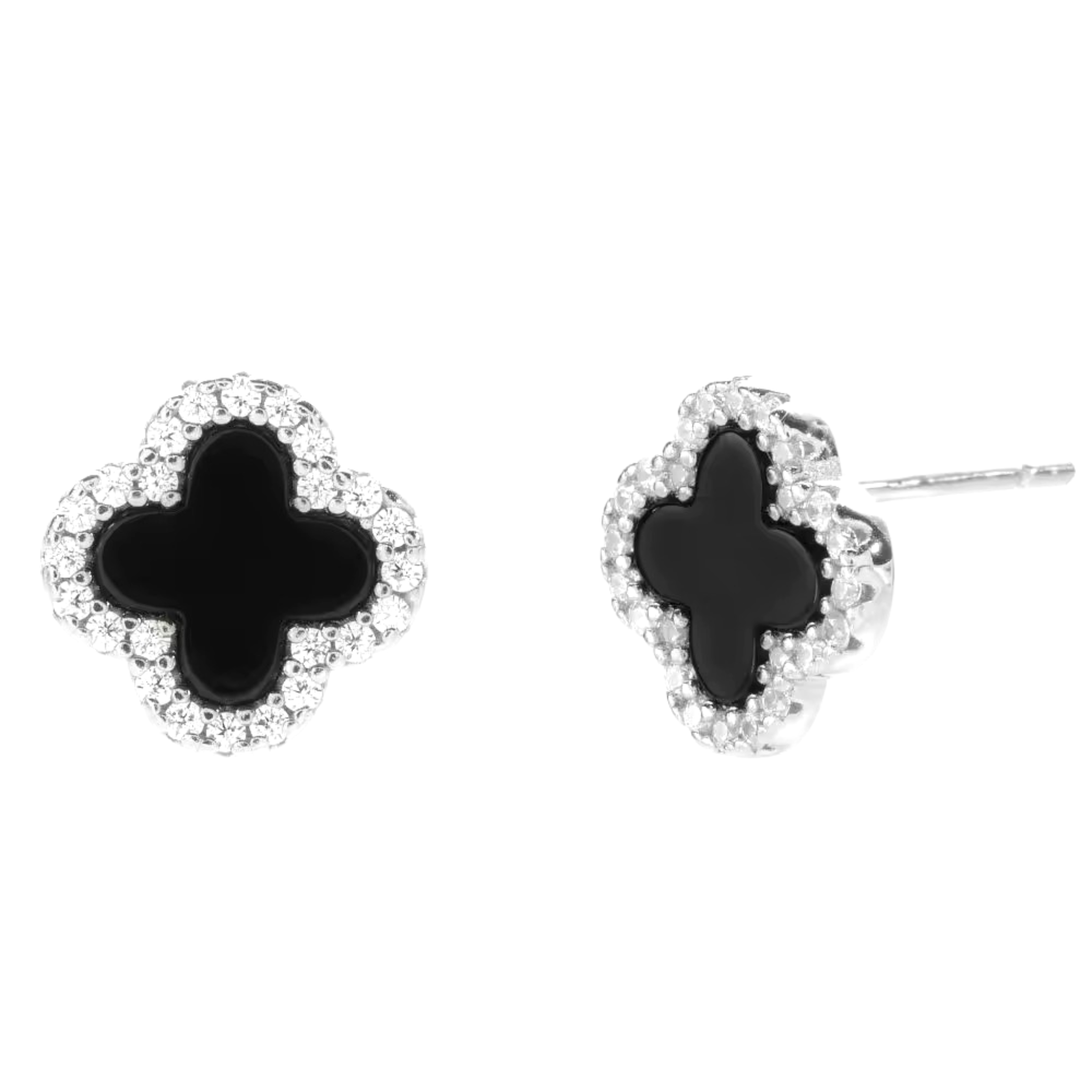 CLOVER EARRINGS - ICED OUT